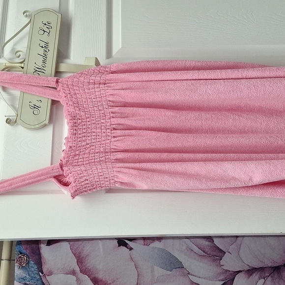 Q women's Coral Bay long solid pink stretch regular size beach cover up size XL - Picture 1 of 4